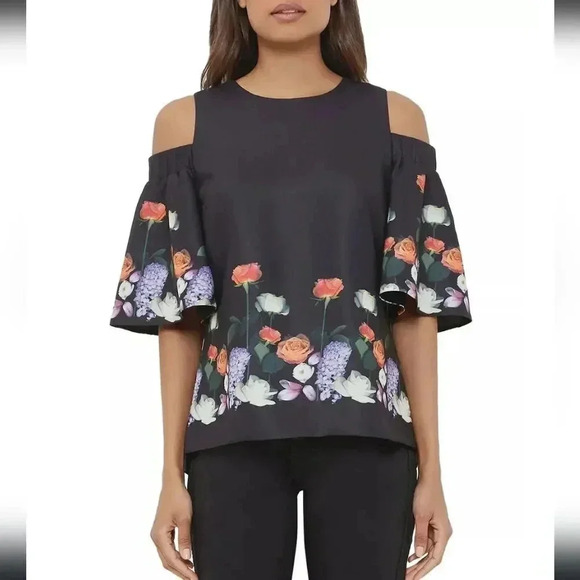 COPY - Ted Baker Amarga Kensington Cold-Shoulder Top - Picture 3 of 8
